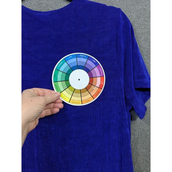 Citiknits Maxi Dress Womens XL Stretchy Pullover Minimal Slinky Full Long Cobalt - Picture 2 of 16